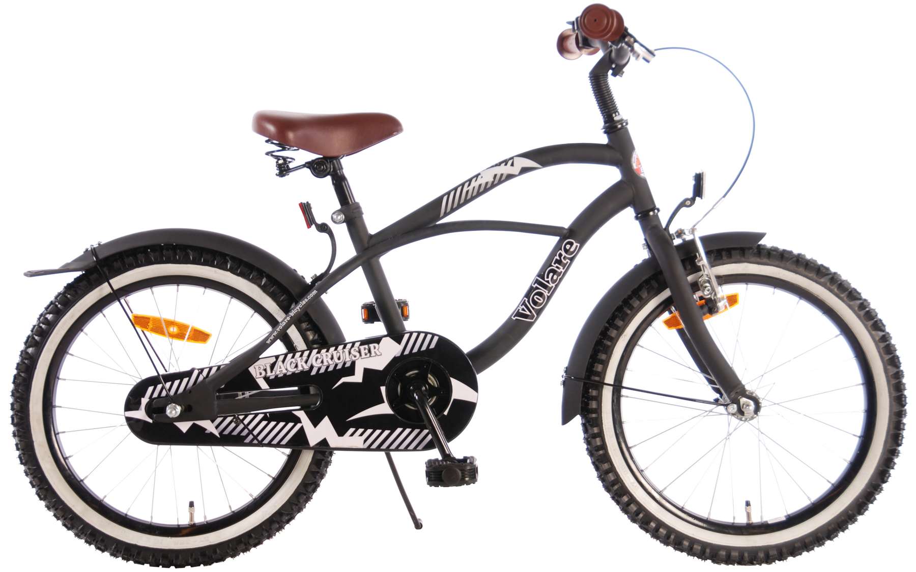 duidelijkheid Relatief voertuig Volare Black Cruiser Kinderfiets - Jongens - 18 inch - Zwart - 95%  afgemonteerd