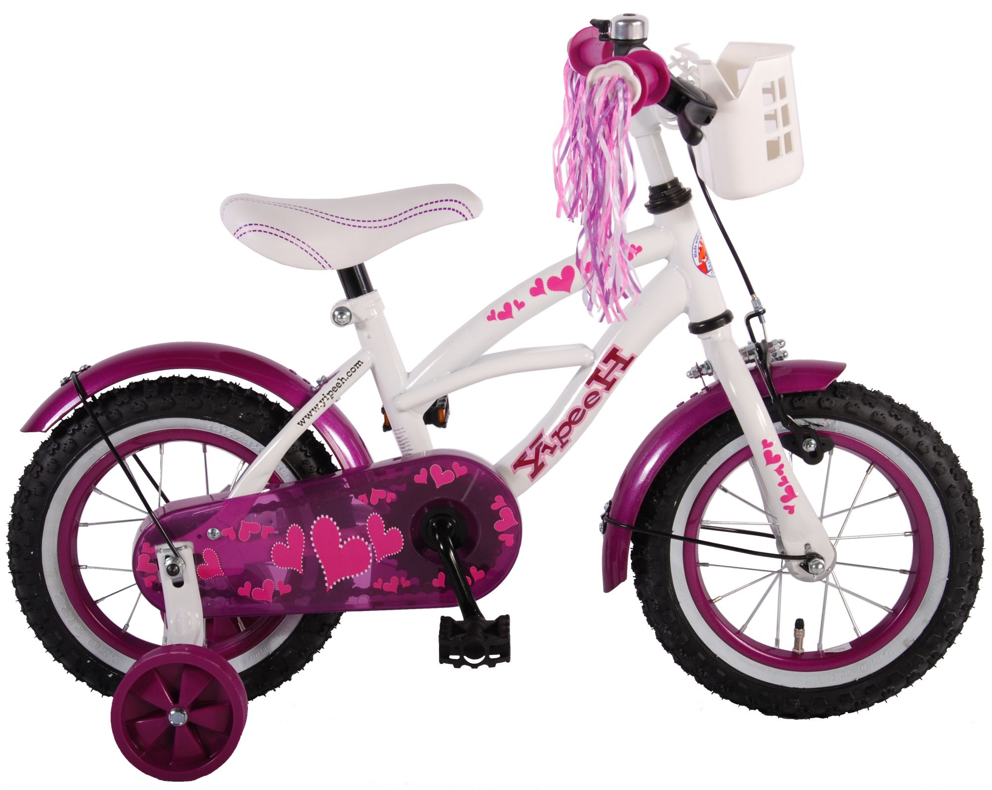 Echt niet Leerling Percentage Volare Heart Cruiser Kinderfiets - Meisjes - 12 inch - Wit Paars