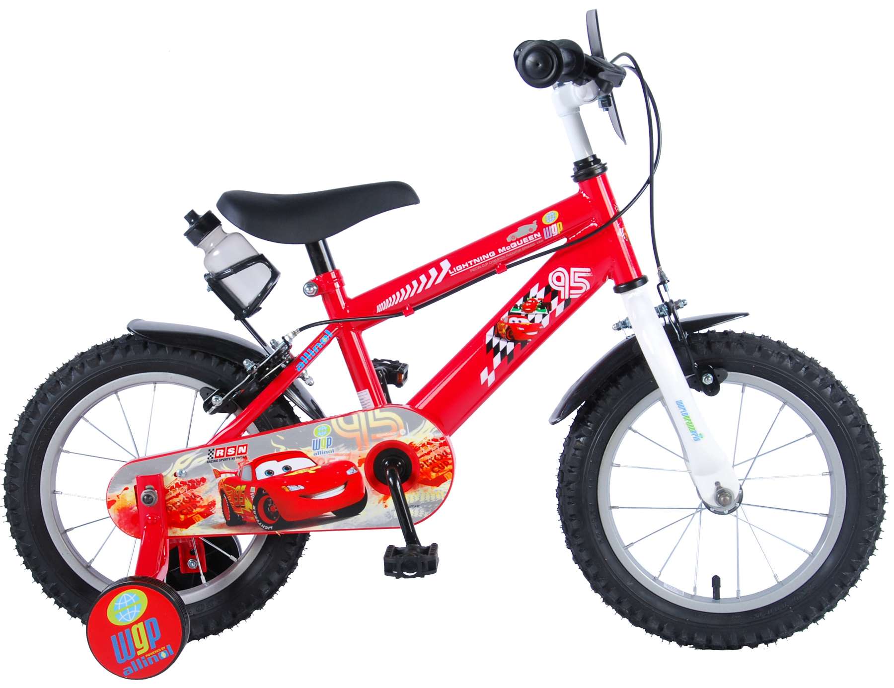 Verbinding verbroken Openlijk Slijm Disney Cars Kinderfiets - Jongens - 14 inch - Rood - 2 handremmen