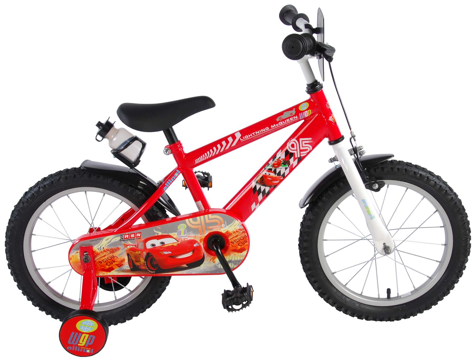 Rondsel Surrey Ellende Disney Cars Kinderfiets - Jongens - 16 inch - Rood