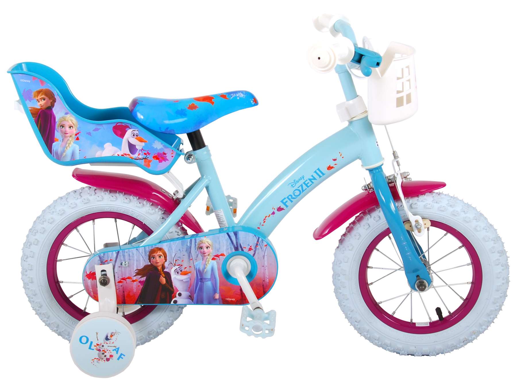 Paar platform Paradox Disney Frozen 2 Kinderfiets - Meisjes - 12 inch - Blauw/Paars