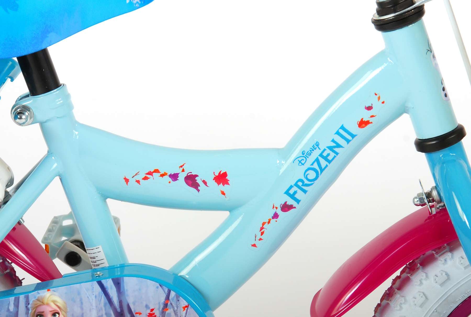 Politieagent terugbetaling stad Disney Frozen 2 Kinderfiets - Meisjes - 12 inch - Blauw/Paars - 95%  afgemonteerd