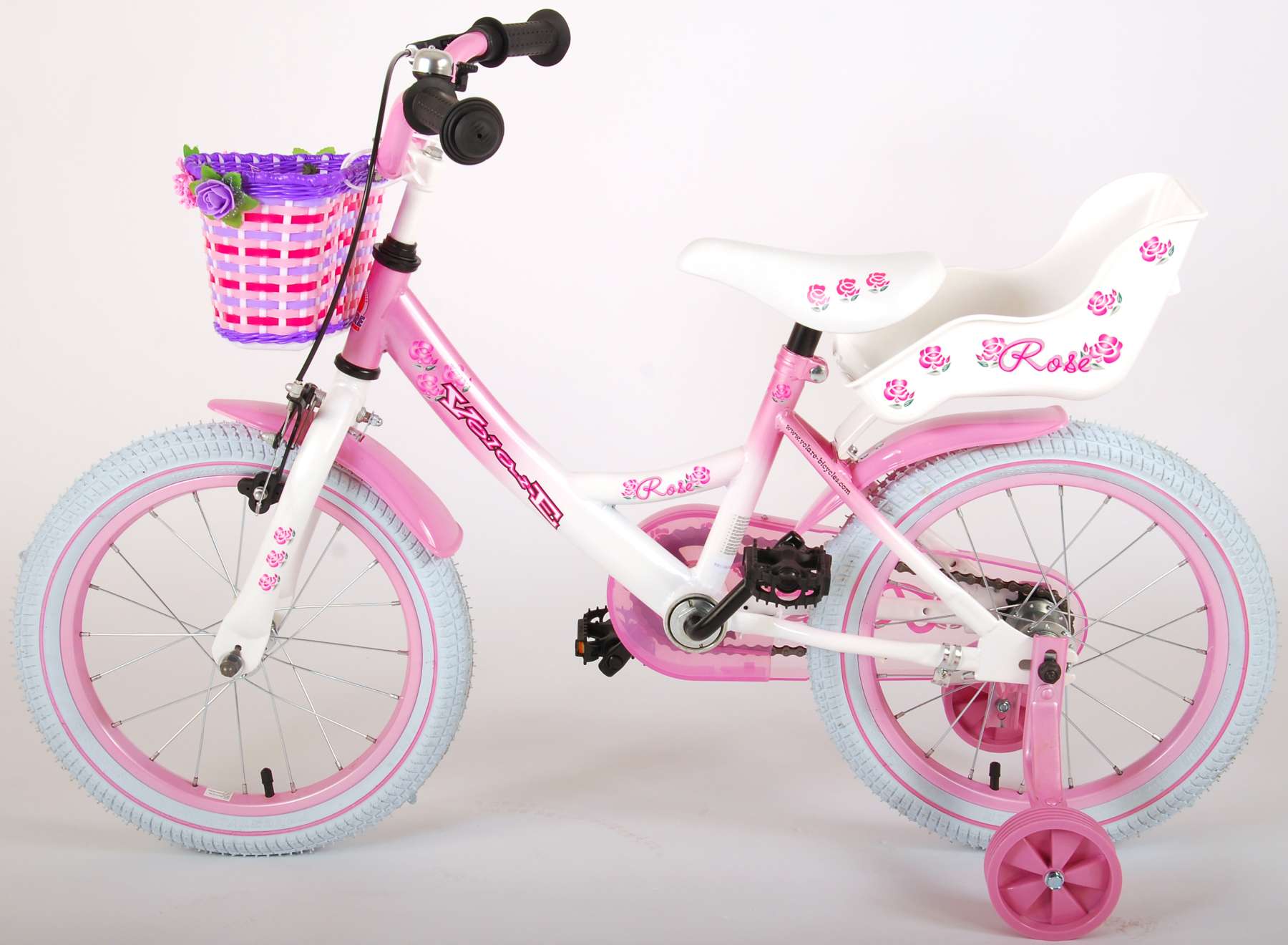 Volare Kinderfiets - Meisjes - 16 - Roze Wit 95%