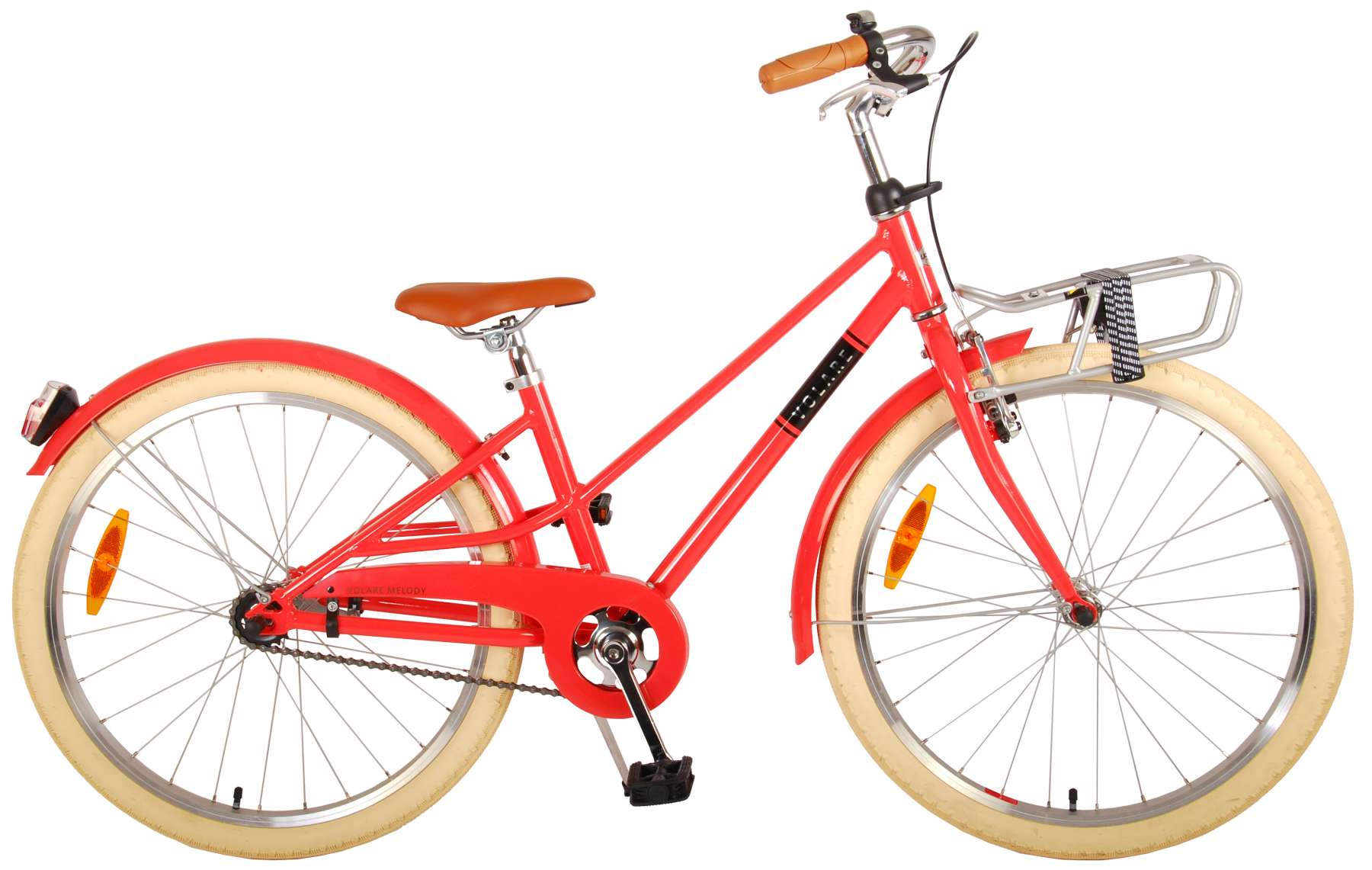 Volare Melody Kinderfiets Meisjes - 24 inch - Koraal Rood - Prime Collection