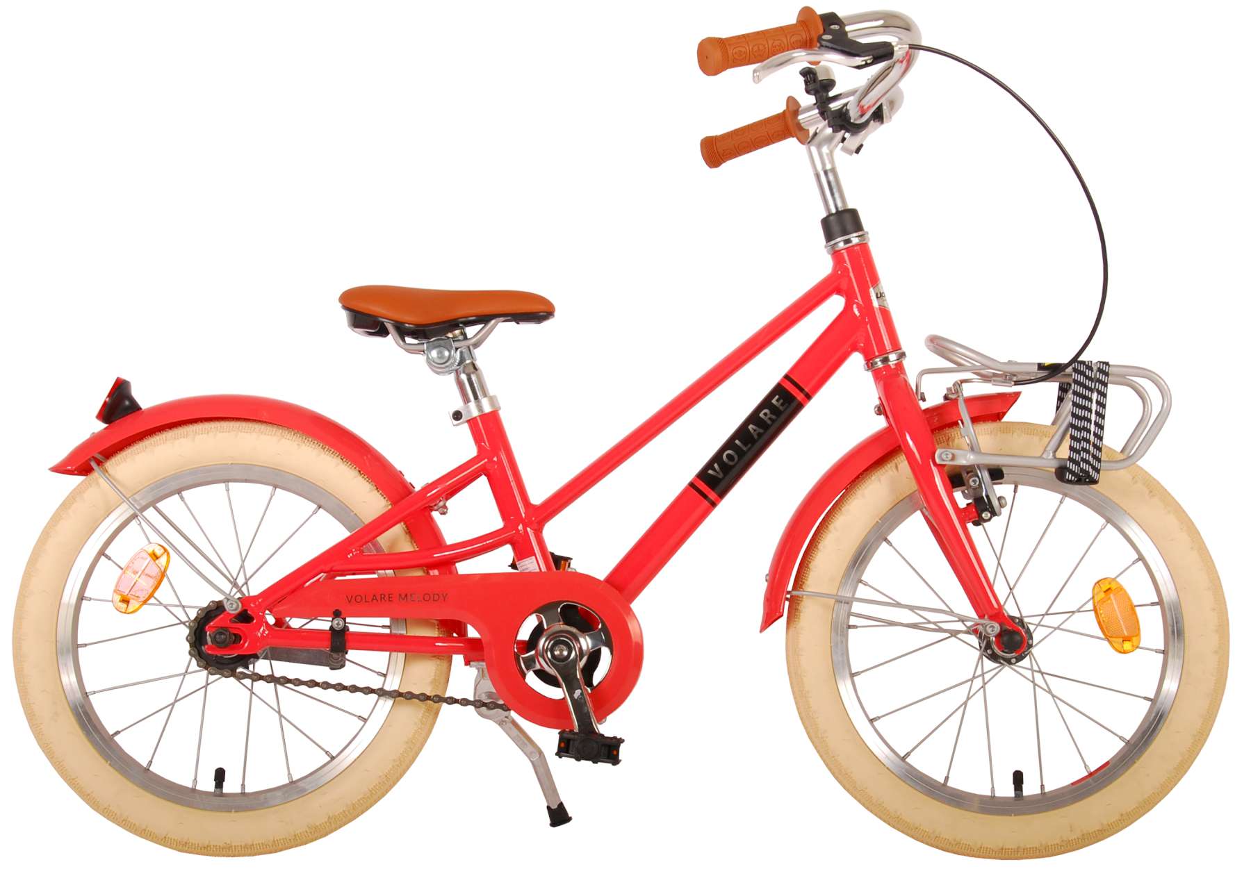 zonsopkomst Ruwe slaap Belang Volare Melody Kinderfiets - Meisjes - 16 inch - Koraal Rood - Prime  Collection