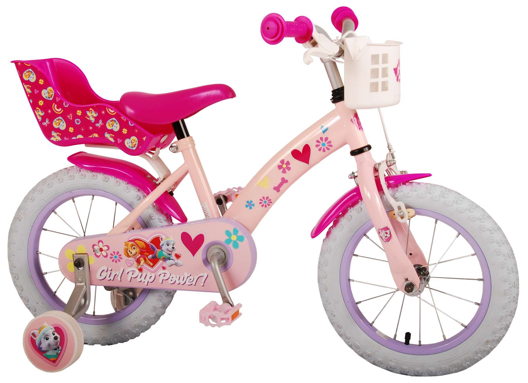 talent In beweging defect Paw Patrol Kinderfiets - Meisjes - 14 inch - Roze