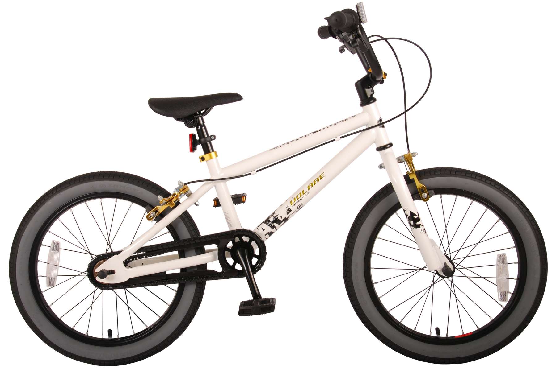 Volare Cool Kinderfiets - - 18 inch - Wit - twee handremmen - 95% afgemonteerd Prime Collection