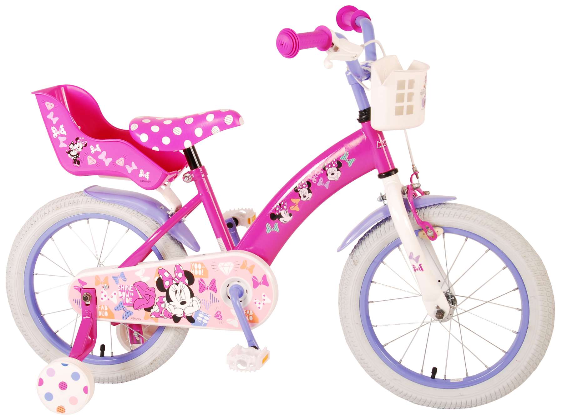 Belichamen Mevrouw In de omgeving van Disney Minnie Cutest Ever! Kinderfiets - Meisjes - 16 inch - Roze