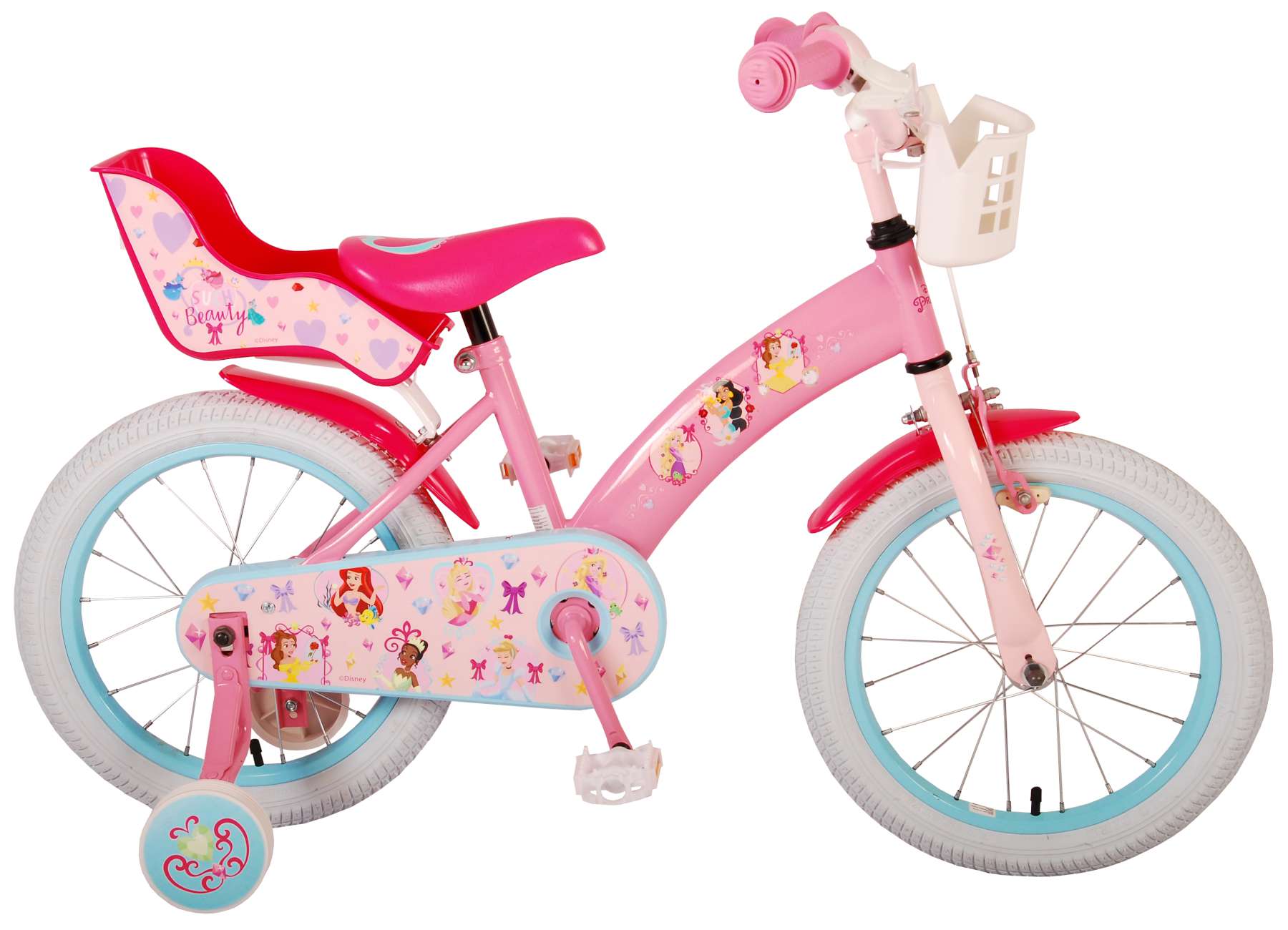 spel vloot schudden Disney Princess Kinderfiets - Meisjes - 16 inch - Roze