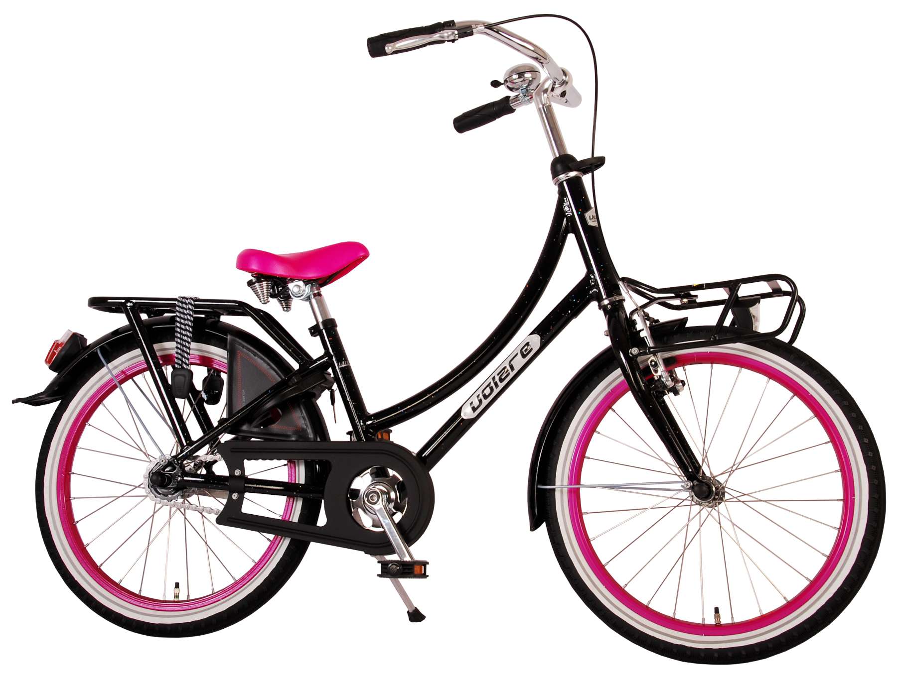 Vlot Onderstrepen protest Volare Oma Classic Kinderfiets - Meisjes - 20 inch - Zwart met glitters