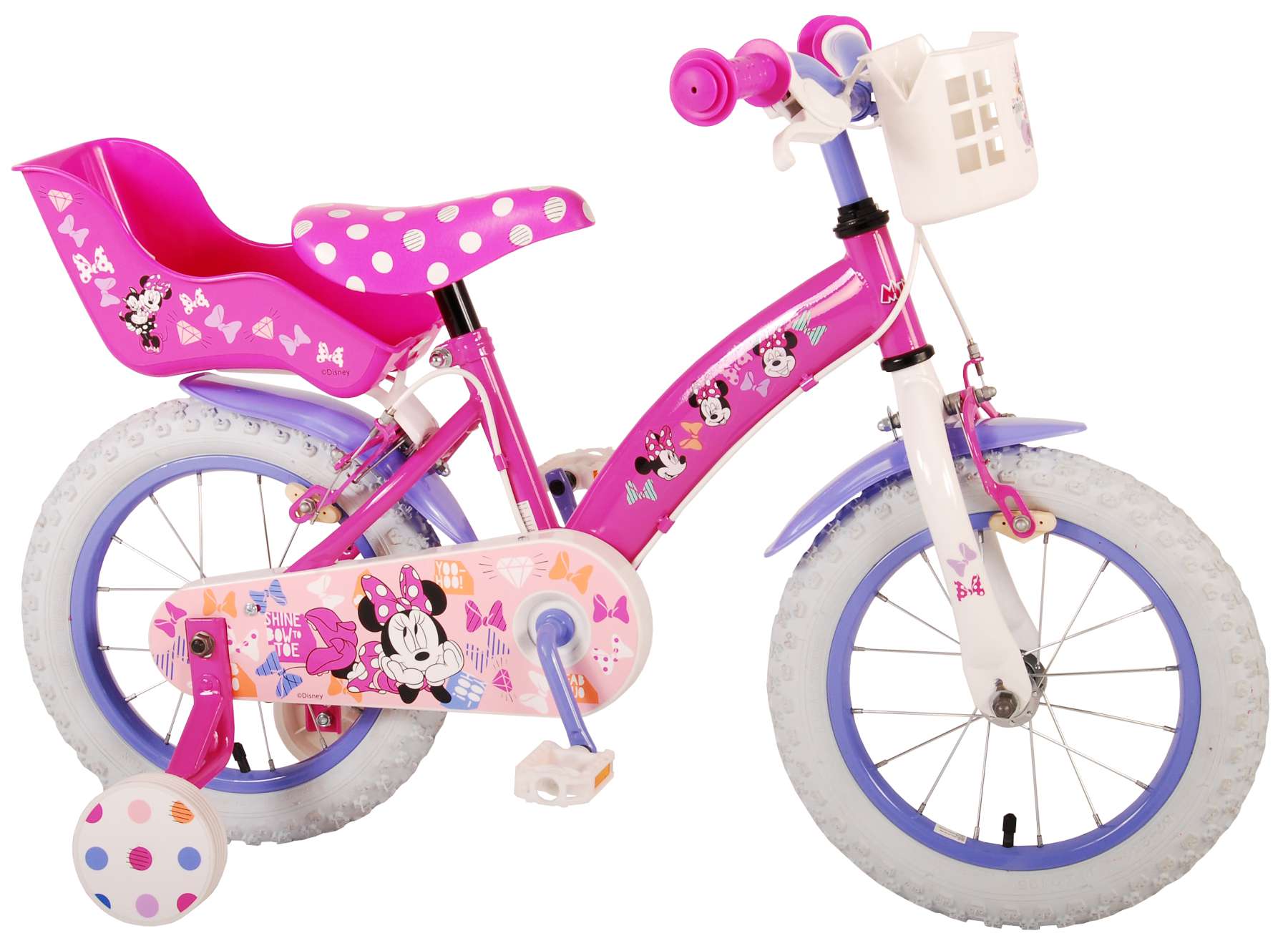 helper vuilnis Onderstrepen Disney Minnie Cutest Ever! - Kinderfiets - Meisjes - 12 inch - Roze - Twee  Handremmen