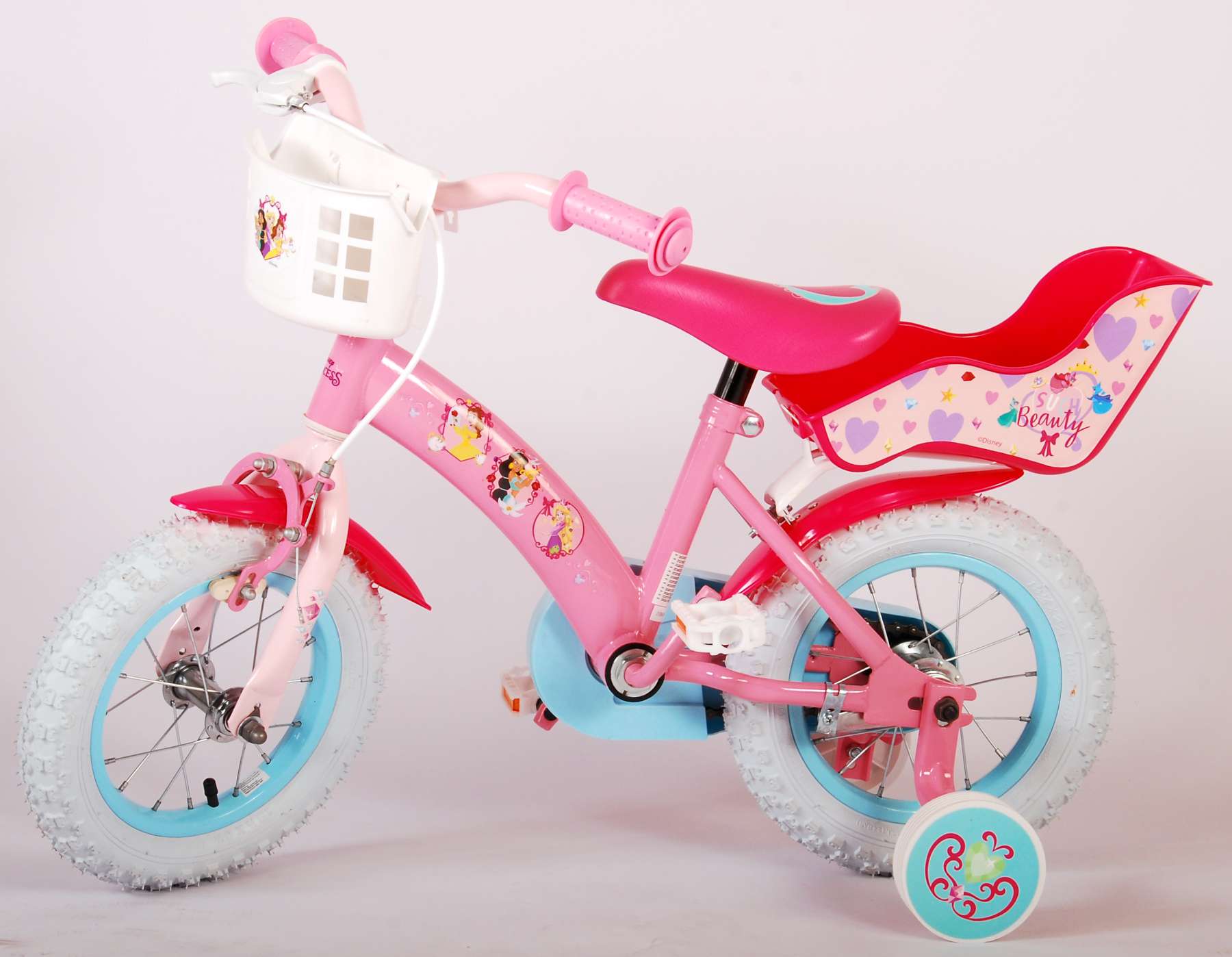 Voornaamwoord Anekdote jam Disney Princess Kinderfiets - meisjes - 12 inch - Roze - Poppenzitje