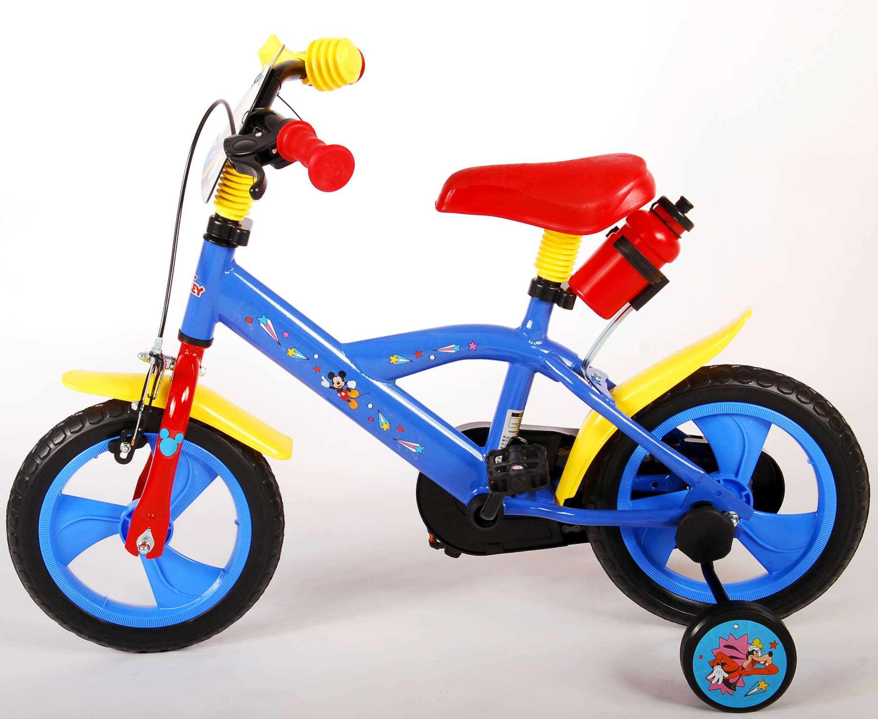 orkest eenvoudig Verzoekschrift Disney Mickey Kinderfiets - Jongens en Meiden - 12 inch - Rood Blauw -  Doortrapsysteem