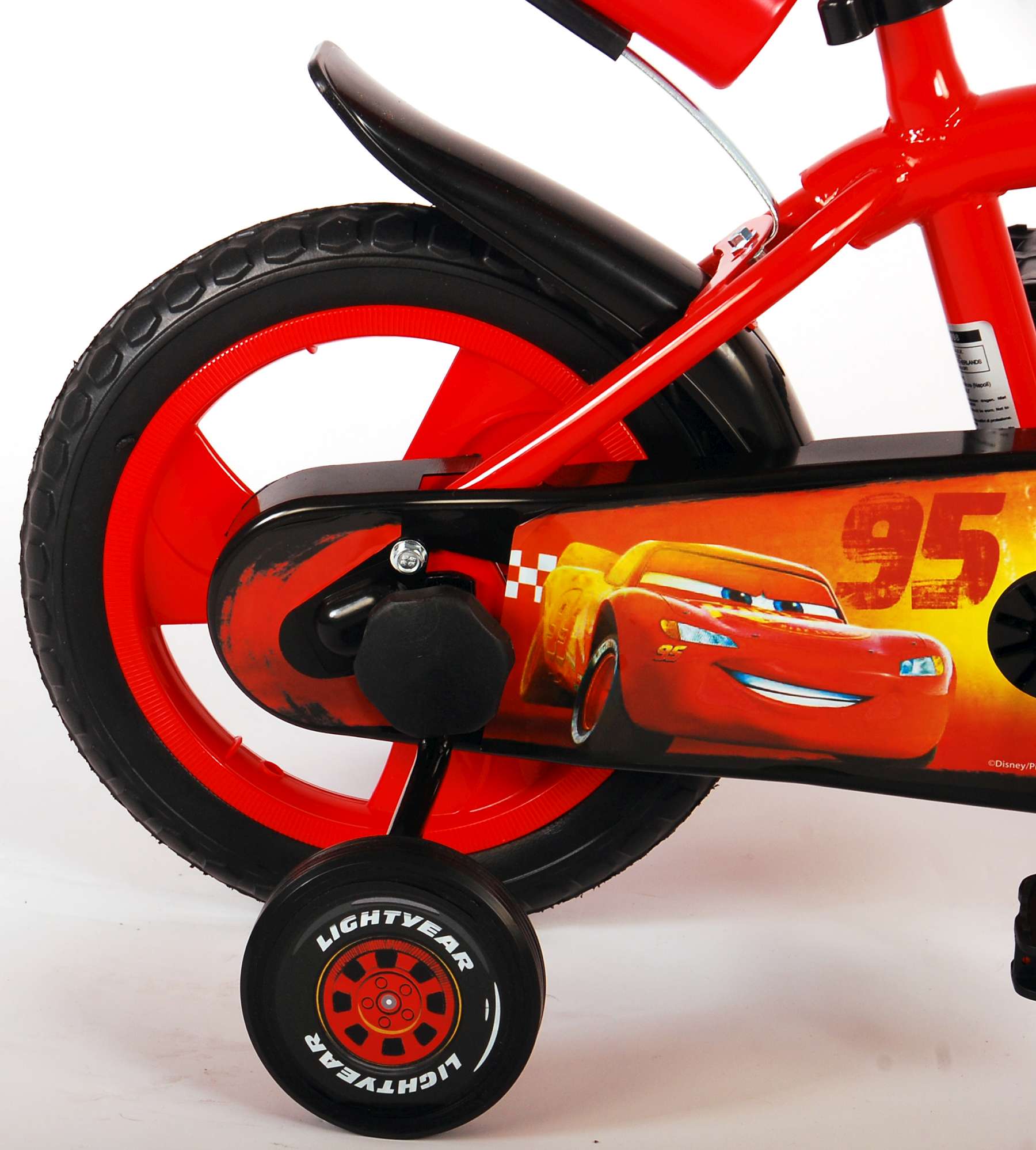 Disney Cars Kinderfiets - - 12 - Rood - Doortrapsysteem