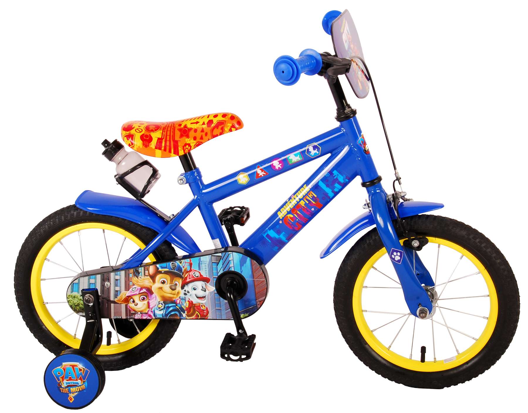 Wiegen vorm punt Paw Patrol Kinderfiets - Jongens - 14 inch -Blauw