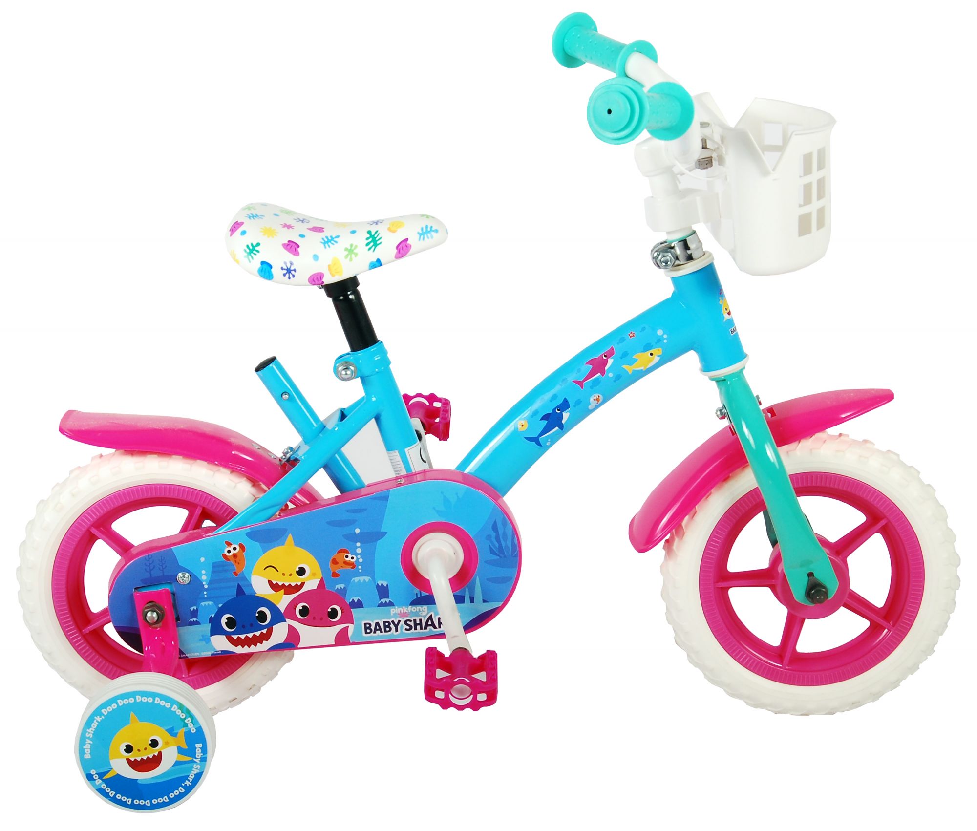 Koel Op grote schaal Danser Ocean Kinderfiets - Unisex - 10 inch - Roze Blauw - Doortrapper