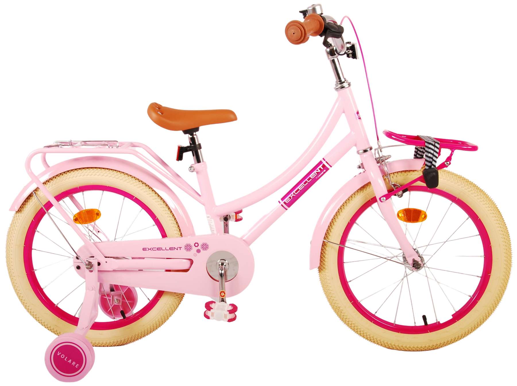 Poging kamp Gelijkwaardig Volare Excellent Kinderfiets - Meisjes -18 inch - Roze - 95% afgemonteerd