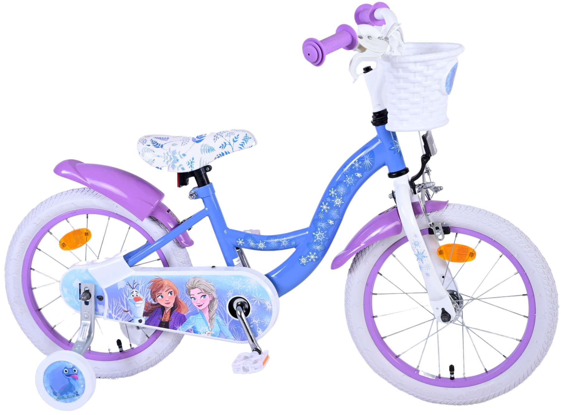 Frozen 2 Kinderfiets - Meisjes 16 inch - Blauw/Paars