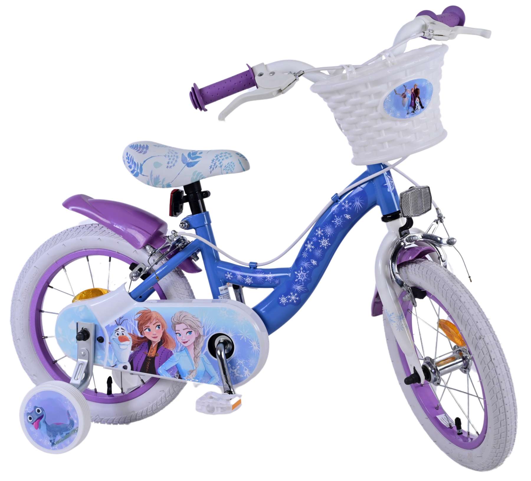Disney Frozen 2 Kinderfiets – Meisjes – 14 inch – Blauw/Paars – Twee handremmen