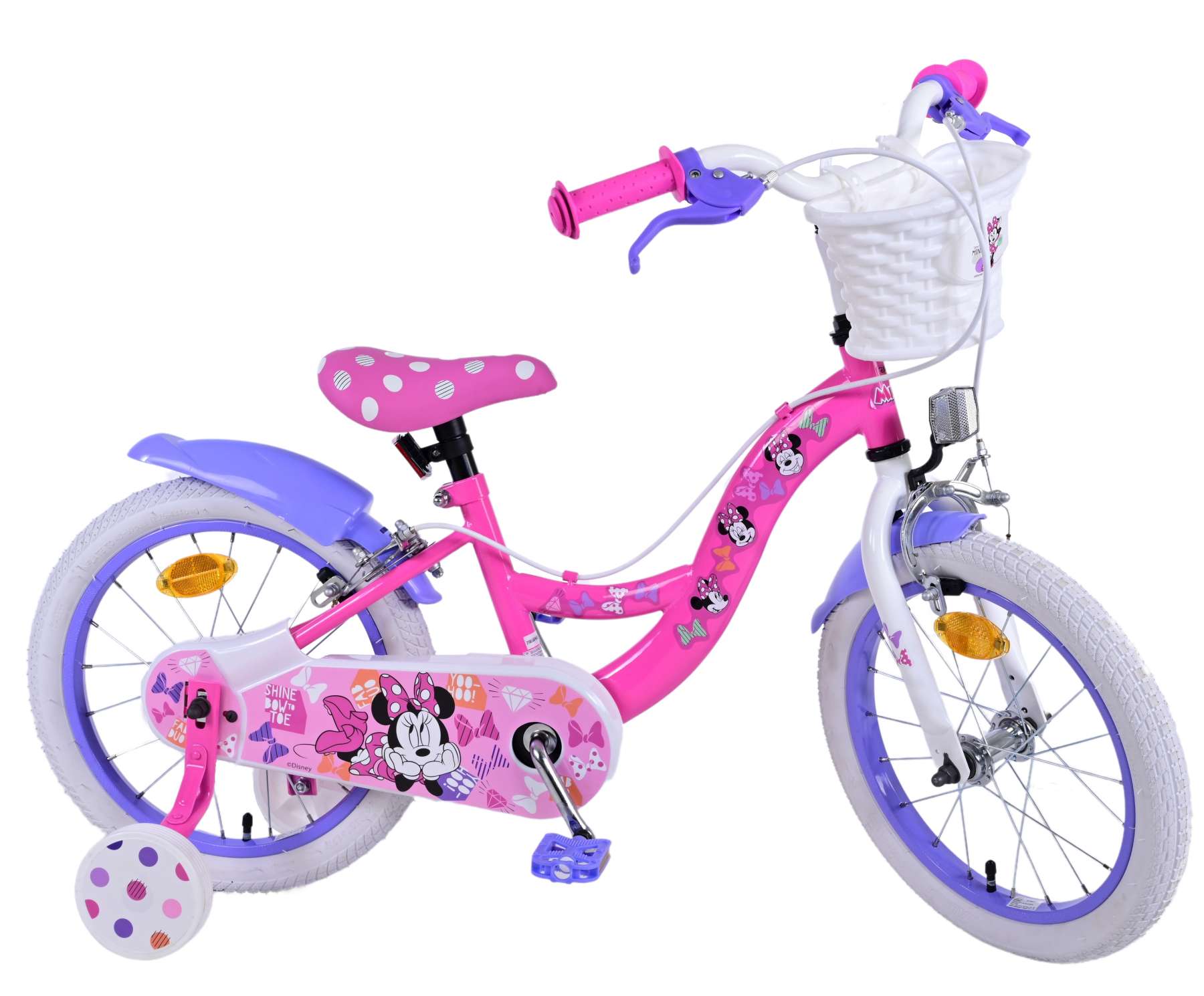 Disney Minnie Kinderfiets – Meisjes – 16 inch – Roze – Twee handremmen