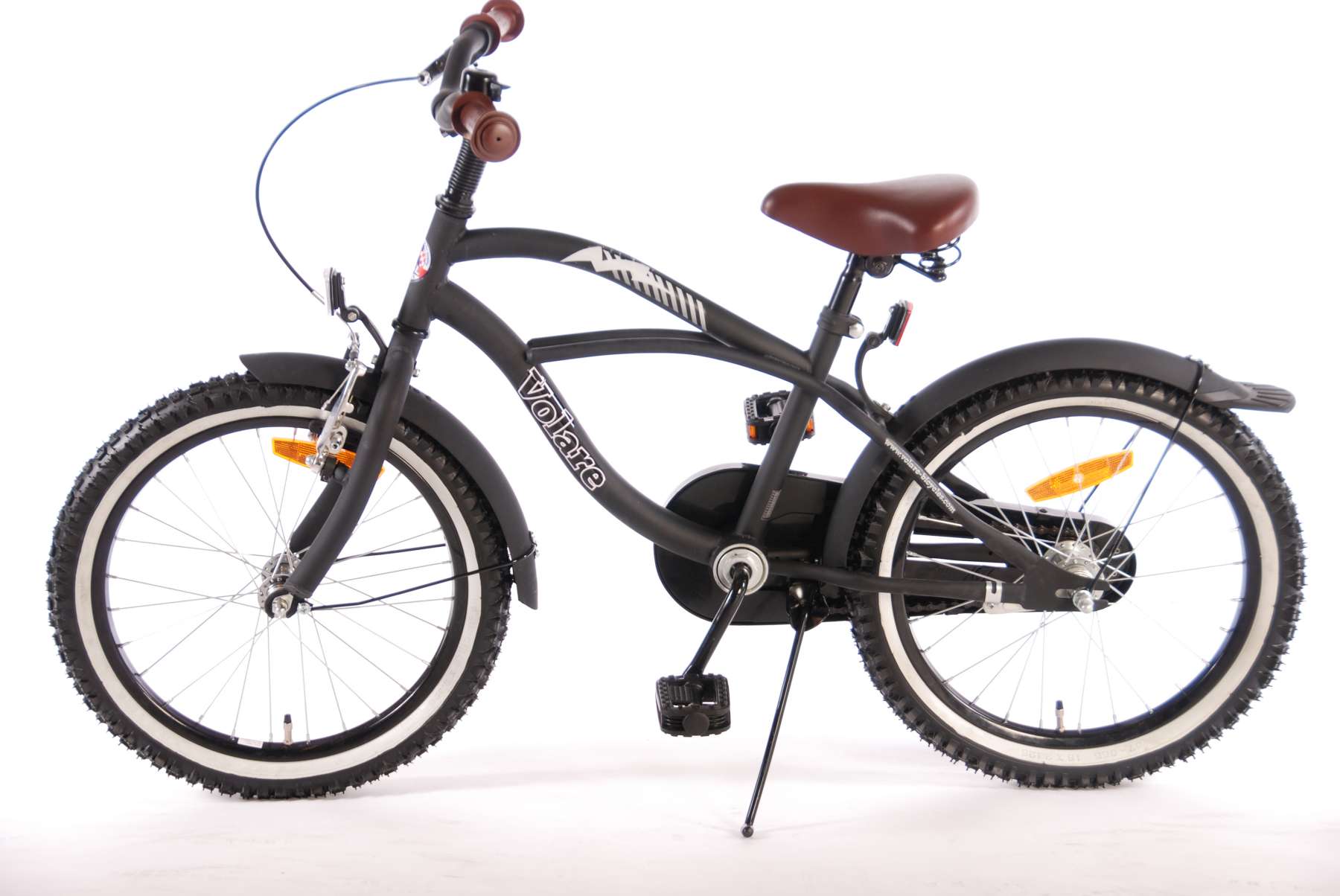 Volare Black Cruiser Kinderfiets - Jongens - 18 - Zwart 95% afgemonteerd