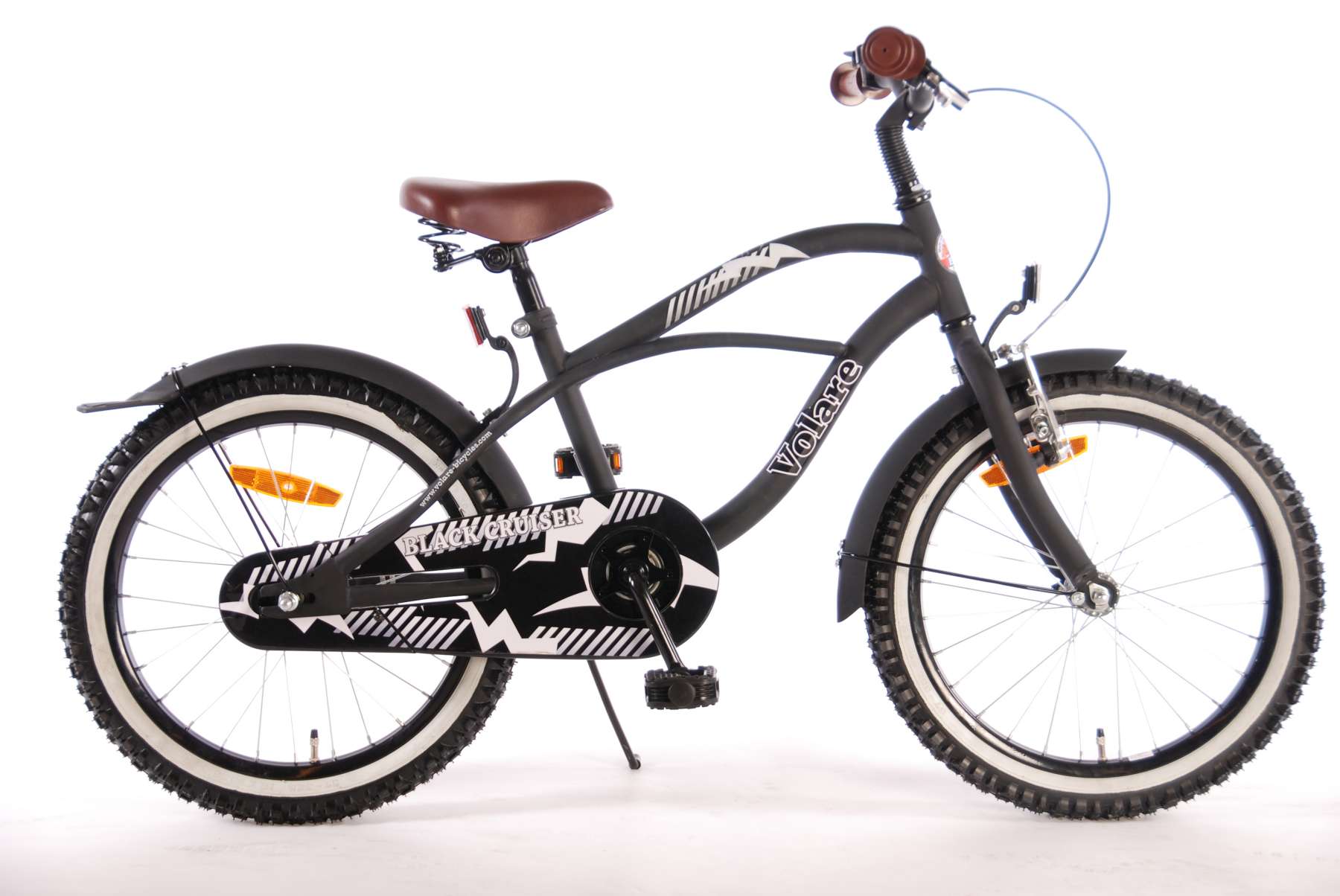 Volare Black Cruiser Kinderfiets - Jongens 18 inch - Zwart - afgemonteerd