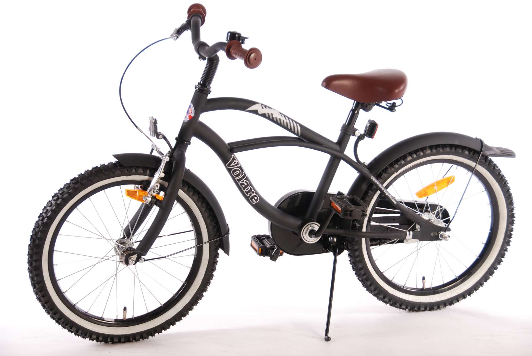 duidelijkheid Relatief voertuig Volare Black Cruiser Kinderfiets - Jongens - 18 inch - Zwart - 95%  afgemonteerd