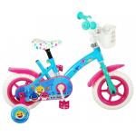 Ocean Kinderfiets - Unisex - 10 inch - Roze Blauw - Doortrapper