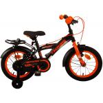 Volare Thombike Kinderfiets - Jongens - 14 inch - Zwart Oranje - Twee Handremmen