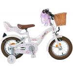 Volare Blossom Kinderfiets - Meisjes - 12 inch - Wit - Twee handremmen