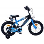 Volare Sportivo Kinderfiets - Jongens - 14 inch - Blauw Zwart - Twee Handremmen