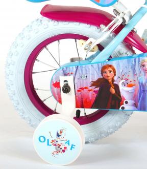 Disney Frozen 2 Kinderfiets - Meisjes - 12 inch - Blauw/Paars - 2 Handremmen