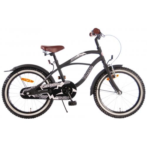 Volare Black Cruiser Kinderfiets - Jongens - 18 inch - Zwart - 95% afgemonteerd