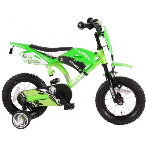 Volare Motorbike Kinderfiets - Jongens - 12 inch - Groen - 95% afgemonteerd