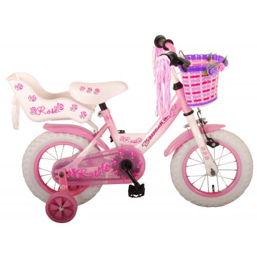 Volare Rose Kinderfiets - Meisjes - 12 inch - Roze - 95% afgemonteerd