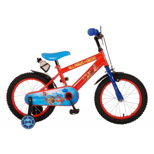 Paw Patrol Kinderfiets - Jongens - 16 inch - Rood Blauw