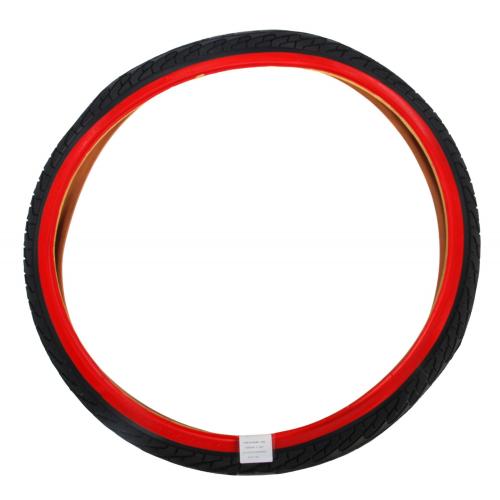 Buitenband 24 inch rood zwart