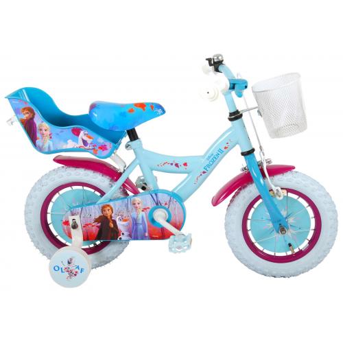 Disney Frozen 2 Kinderfiets - Meisjes - 12 inch - Blauw/Paars - 95% afgemonteerd