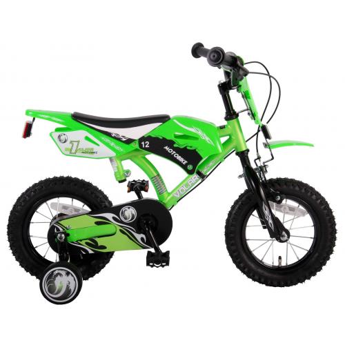 Volare Motorbike Kinderfiets - Jongens - 12 inch - Groen - twee handremmen