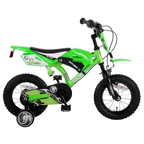 Volare Motorbike Kinderfiets - Jongens - 12 inch - Groen - twee handremmen