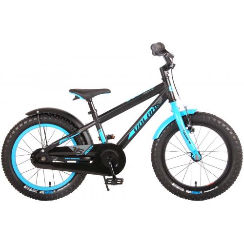 Volare Rocky Kinderfiets - 16 inch - Zwart Blauw - 95% afgemonteerd - Prime Collection