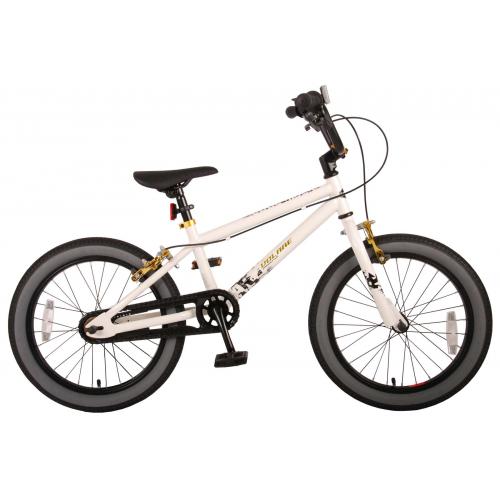 Volare Cool Rider Kinderfiets - Jongens - 18 inch - Wit - twee handremmen - 95% afgemonteerd - Prime Collection