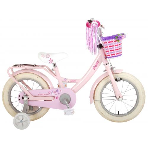 Volare Ashley Kinderfiets - Meisjes - 14 inch - Roze - 95% afgemonteerd