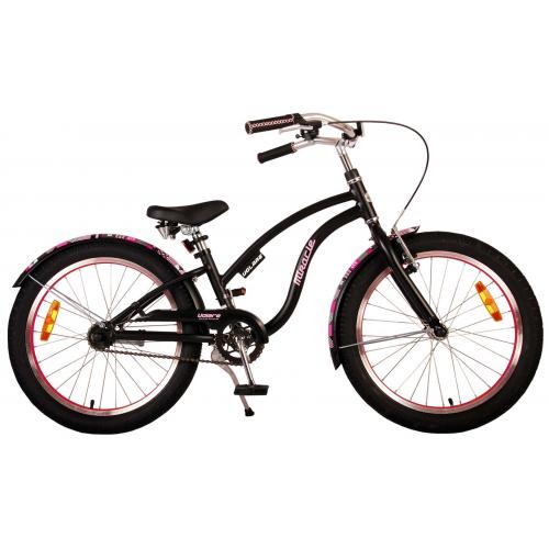 Volare Miracle Cruiser Kinderfiets - Meisjes - 20 inch - Mat Zwart- Prime Collection