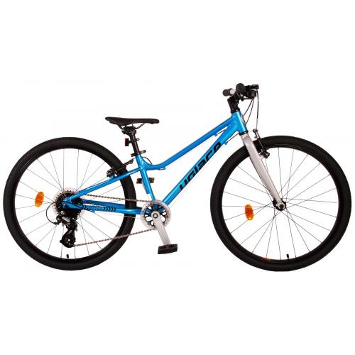 Volare Dynamic Kinderfiets - Jongens - 24 inch - Blauw - 2 Handremmen - 8 Versnellingen - Prime Collection