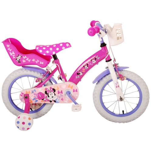 Disney Minnie Cutest Ever! - Kinderfiets - Meisjes - 14 inch - Roze - Twee Handremmen