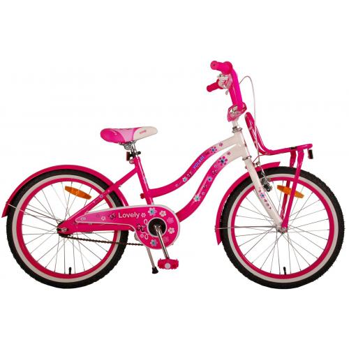 Volare Lovely Kinderfiets - Meisjes - 20 inch - Roze Wit - 95% afgemonteerd