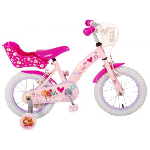 Paw Patrol Kinderfiets - Meisjes - 14 inch - Roze - Twee handremmen