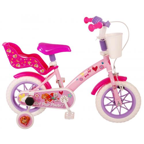 Paw Patrol Kinderfiets - Meiden - 12 inch - Roze - Doortrapsysteem