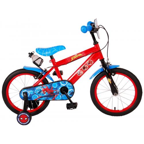 Ultimate Spider-Man Kinderfiets - Jongens - 16 inch - Blauw Rood - Twee Handremmen